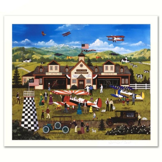 Jane Wooster Scott, "Franklin Field's First Annual Air Fair" Hand Signed Limited Edition Lithograph