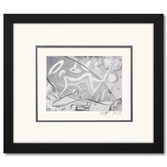 Mark Kostabi- Original Drawing on Paper "Navigating The Infinite"