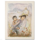 The Great Wall Limited Edition Lithograph by Edna Hibel (1917-2014), Numbered and Hand Signed wit...