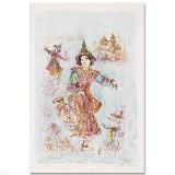 Thai Dancers Limited Edition Lithograph by Edna Hibel, Numbered and Hand Signed with Certificate of