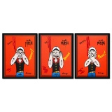 Nastya Rovenskaya- Original Mixed Media on Canvas (Triptych) 
