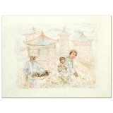 Then and Now Limited Edition Lithograph by Edna Hibel (1917-2014), Numbered and Hand Signed with ...