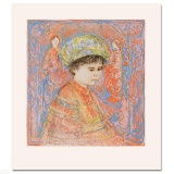 Boy with Turban Limited Edition Lithograph by Edna Hibel (1917-2014), Numbered and Hand Signed with