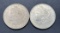 2-1921-D Morgan Silver Dollars