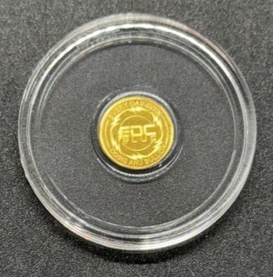 1/200th Ounce .9999 Fine Gold Coin