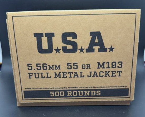 500 Rounds 55 Grain 5.56 Bullets
