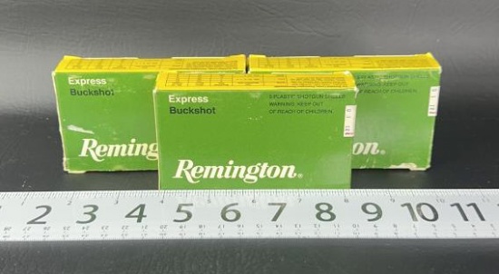 3 Boxes Remington Buckshot 12 GA 2 3/4