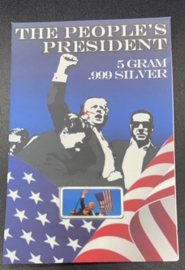 Trump 5 Gram .999 Silver Bar
