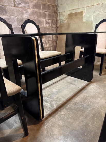 Glass/Metal Dining table and chairs