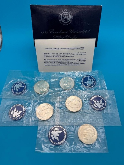 51971 Eisenhower Uncirculated Silver Dollars