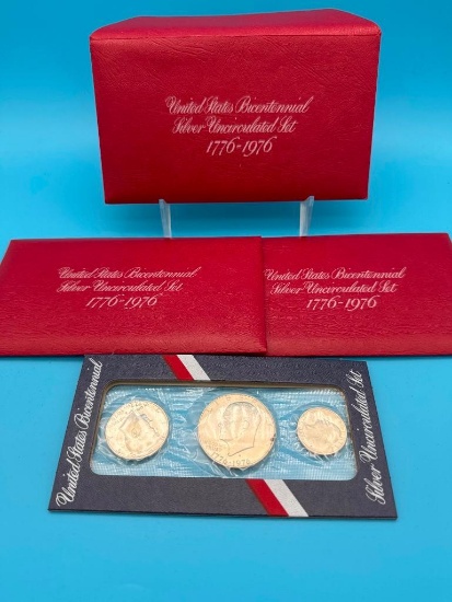 4- 1976 US Bicentennial Silver Uncirculated Sets