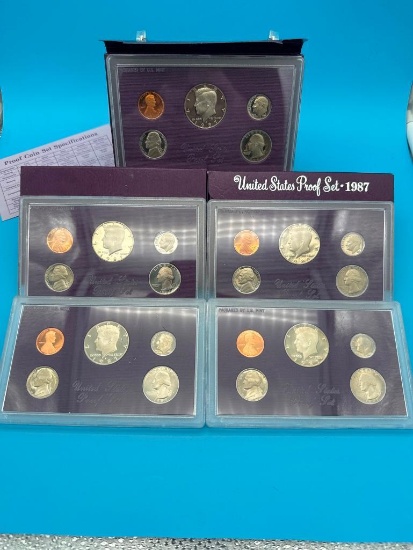 5- 1987 US Proof Sets