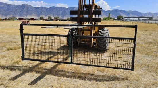 QTY (2)- 12ft Black Wire Filled Gates- Square Corner
