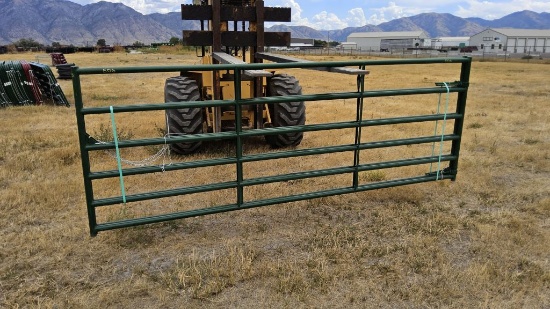 QTY (2)- 12ft Green SteelMax Square Corner Gates