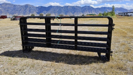 QTY (10)- 12ft Black American Corral Panels
