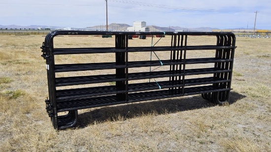 QTY (10)- 12ft Black American Corral Panels