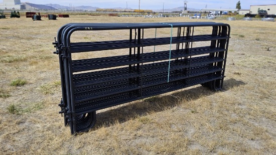 QTY (10)- 12ft Blue / Gray American Corral Panels