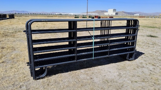 QTY (10)- 12ft Blue / Gray American Corral Panels