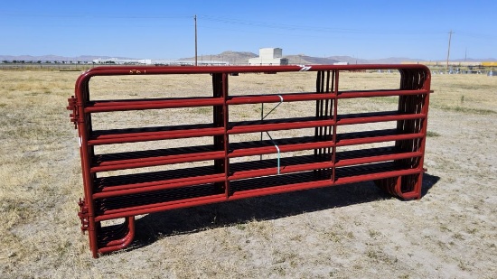 QTY (10)- 12ft Red American Corral Panels