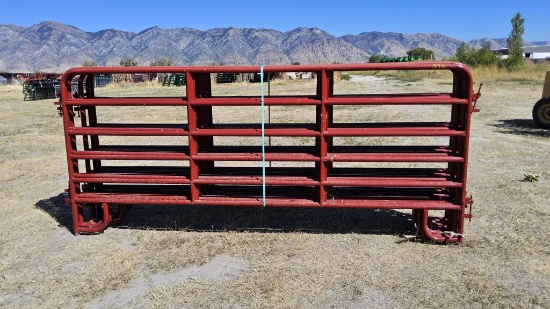 QTY (10)- 12ft Red American Corral Panels