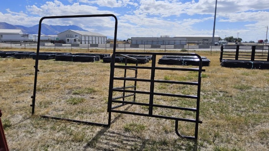 QTY (1)- 6ft x 6ft HEAVY DUTY Bullmax Walk Thru Brown Gate