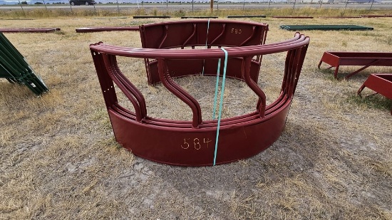8ft Red Titan Cattle Feeder- Complete Feeder
