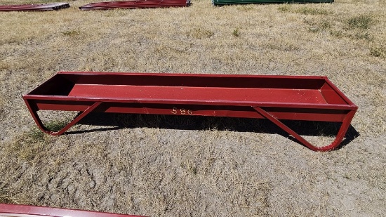 10ft Red Metal Grain Feeder