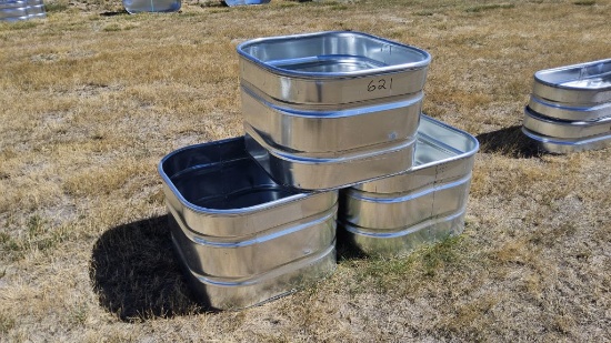 QTY (3)- Square Garden Tanks with Bottoms- 2ft Tall