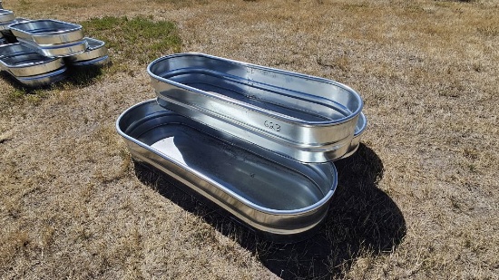 QTY (3)- Oval Tanks 1ft x 2ft x 6ft