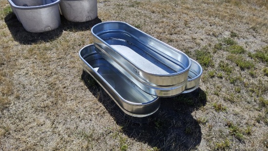 QTY (3)- Oval Tanks 1ft x 2ft x 6ft