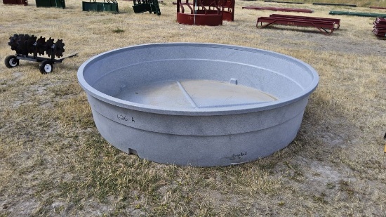 QTY (1)- Duratough Round Poly Stock Tank- 2ft x 10ft - DOES NOT HOLD WATER