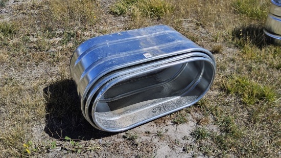QTY (3)- 2ft x 2ft x 4ft Oval Tanks with Bottoms