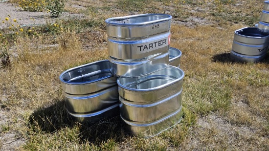 QTY (4)- 2ft x 2ft x 3ft Oval Tanks with Bottoms