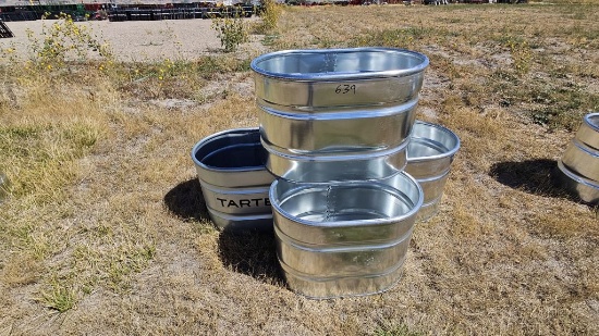 QTY (4)- 2ft x 2ft x 3ft Oval Tanks with Bottoms