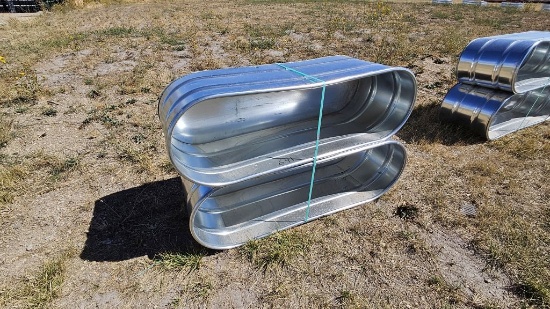 QTY (2)- 2ft x 2ft x 6ft Oval Tanks with Bottoms