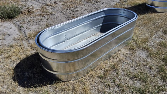 QTY (2)- 2ft x 3ft x 8ft Oval Tanks with Bottoms
