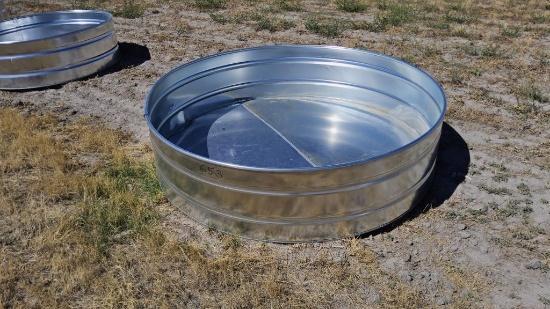 QTY (1)- 2ft x 8ft Round Tank- NOT WATER TIGHT