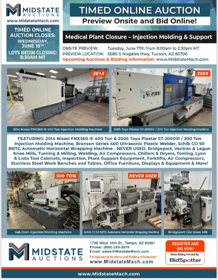 Medical Plant Closure-Injection Molding & Support