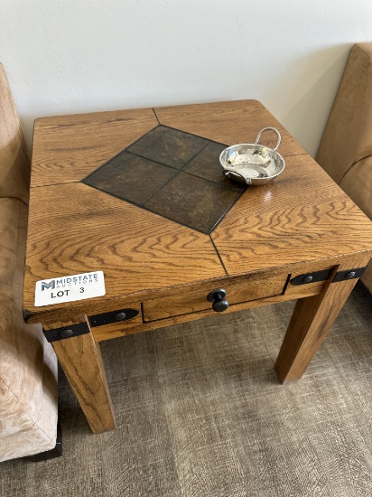 Wood End Table