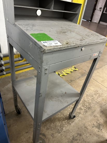 Uline Stainless Steel Standing Rolling Work Bench