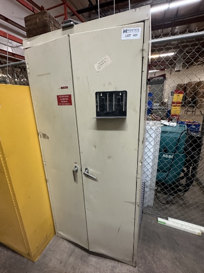Metal Storage Cabinet With Contents