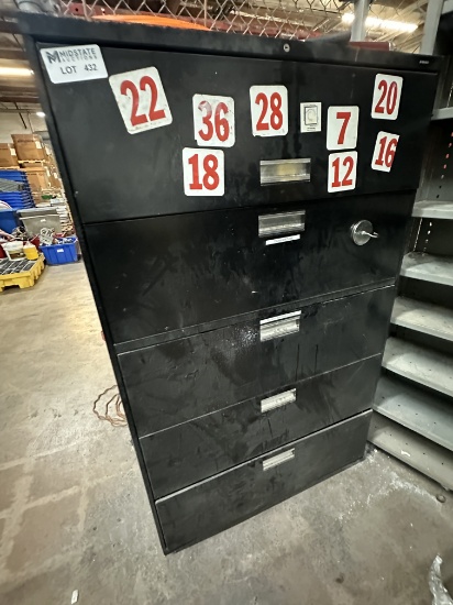 Metal Storage Cabinet With Contents