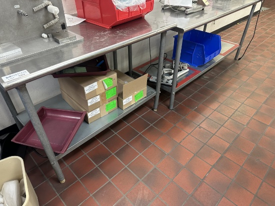 Stainless Steel Benches X 2 No Contents