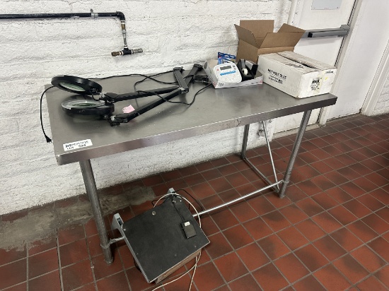 Stainless Steel Bench With All Contents