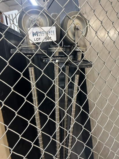 Bakers Rack Poles With Wheels