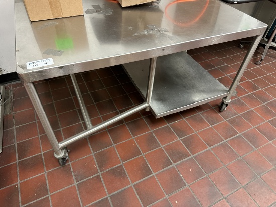 Rolling Stainless Steel Bench