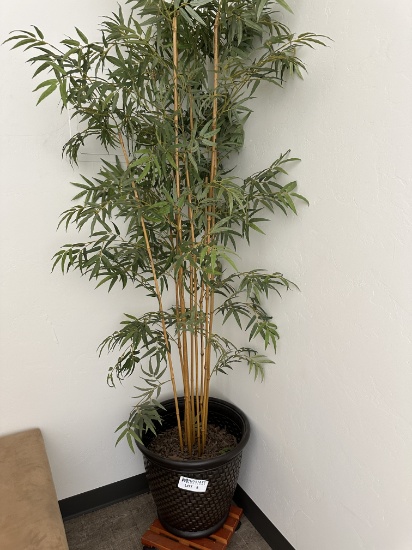 Tall Fake Plant With Roller