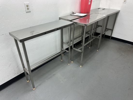 Narrow Stainless Steel Bench's