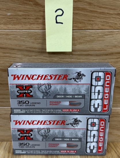 Lot of 2 Winchester 350 Legend 180 Grain  Power Point Ammunition #2