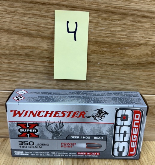 Lot of 1 Winchester 350 Legend 180 Grain  Power Point Ammunition #4